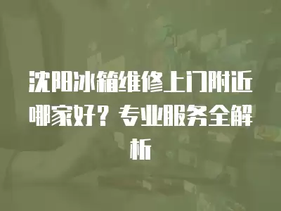 沈阳冰箱维修上门附近哪家好？专业服务全解析