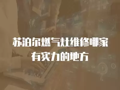 苏泊尔燃气灶维修哪家有实力的地方