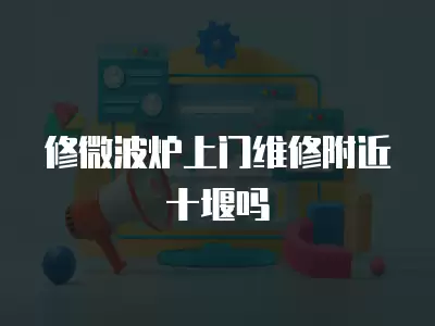 修微波炉上门维修附近十堰吗