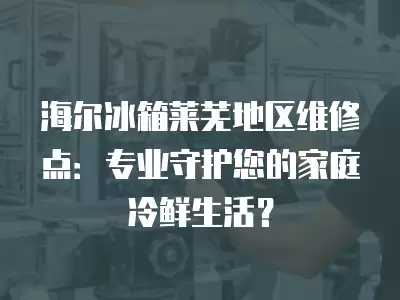 海尔冰箱莱芜地区维修点：专业守护您的家庭冷鲜生活？