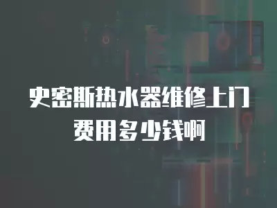 史密斯热水器维修上门费用多少钱啊