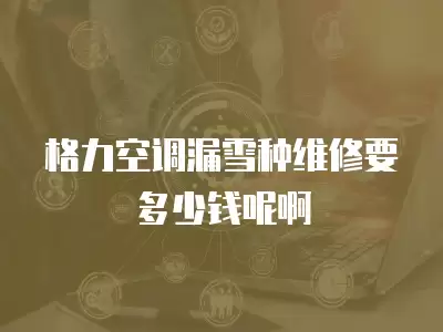 格力空调漏雪种维修要多少钱,格力空调漏气维修多少钱合适呢