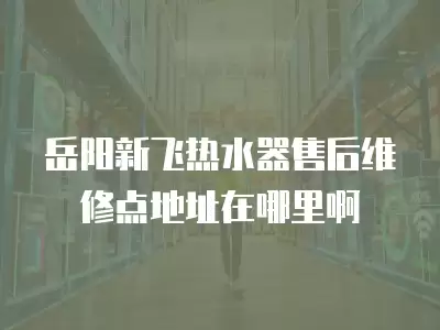 岳阳新飞热水器售后维修点地址在哪里啊