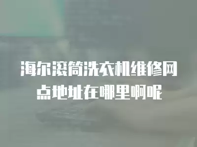 海尔滚筒洗衣机维修网点地址在哪里啊呢