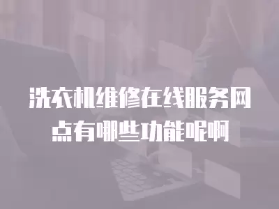 洗衣机维修在线服务网点有哪些功能呢啊