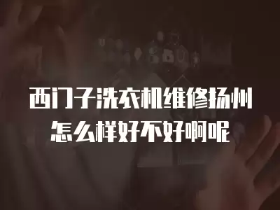 西门子洗衣机维修扬州怎么样好不好啊呢