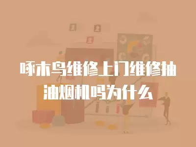 啄木鸟维修上门维修抽油烟机吗为什么