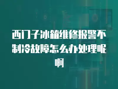 西门子冰箱维修报警不制冷故障怎么办处理呢啊