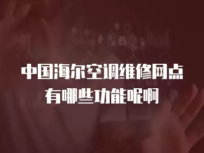 中国海尔空调维修网点有哪些功能呢啊