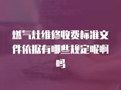 燃气灶维修收费标准文件依据有哪些规定呢啊吗