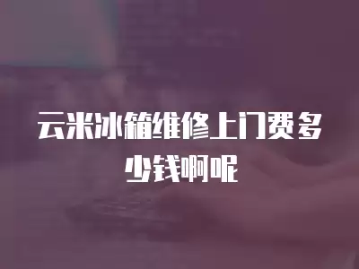 云米冰箱维修上门费多少钱啊呢