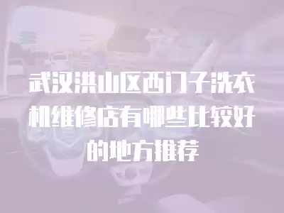 武汉洪山区西门子洗衣机维修店有哪些比较好的地方推荐