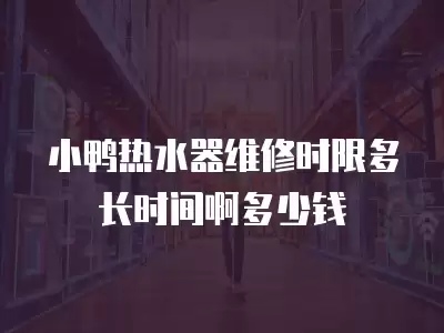 小鸭热水器维修时限多长时间啊多少钱