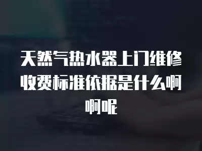 天然气热水器上门维修收费标准依据是什么啊啊呢