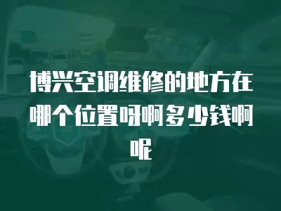 博兴空调维修的地方在哪个位置呀啊多少钱啊呢