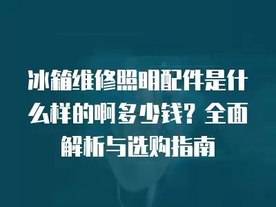 冰箱维修照明配件是什么样的啊多少钱？全面解析与选购指南