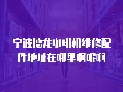 宁波德龙咖啡机维修配件地址在哪里啊呢啊