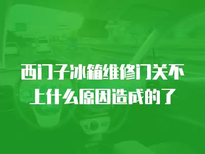 西门子冰箱维修门关不上什么原因造成的了