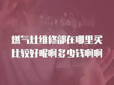 燃气灶维修部在哪里买比较好呢啊多少钱啊啊