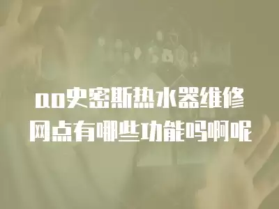 ao史密斯热水器维修网点有哪些功能吗啊呢
