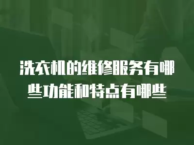 洗衣机的维修服务有哪些功能和特点有哪些