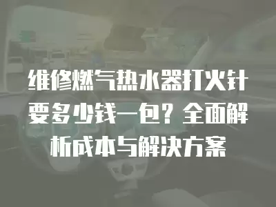 维修燃气热水器打火针要多少钱一包？全面解析成本与解决方案
