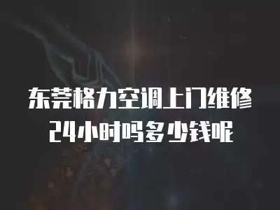 东莞格力空调上门维修24小时吗多少钱呢