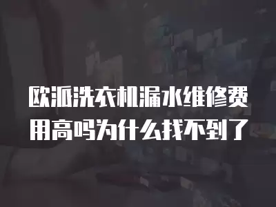 欧派洗衣机漏水维修费用高吗为什么找不到了
