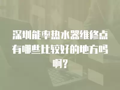 深圳能率热水器维修点有哪些比较好的地方吗啊？