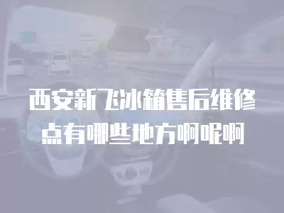 西安新飞冰箱售后维修点有哪些地方啊呢啊