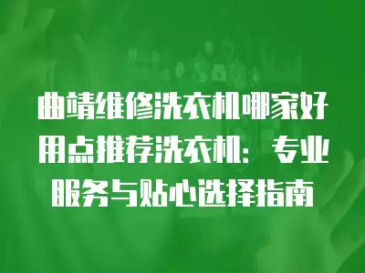 曲靖维修洗衣机哪家好用点推荐洗衣机：专业服务与贴心选择指南