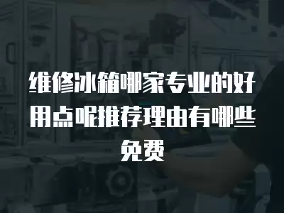维修冰箱哪家专业的好用点呢推荐理由有哪些免费 维修冰箱哪家专业的好用点呢推荐理由有哪些免费