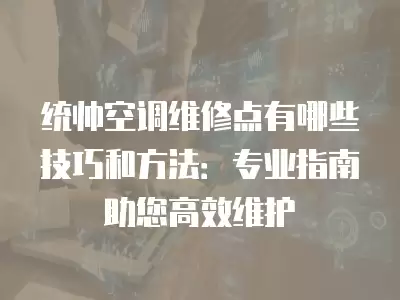 统帅空调维修点有哪些技巧和方法：专业指南助您高效维护