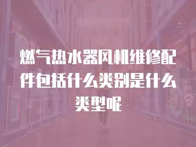 燃气热水器风机维修配件包括什么类别是什么类型呢