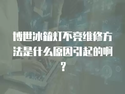 博世冰箱灯不亮维修方法是什么原因引起的啊？