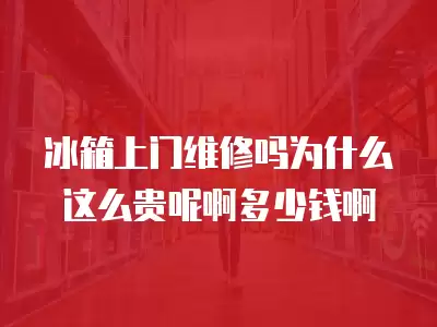 冰箱上门维修吗为什么这么贵呢啊多少钱啊