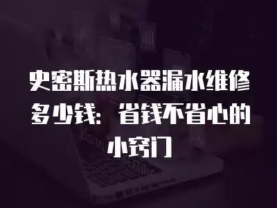 史密斯热水器漏水维修多少钱：省钱不省心的小窍门