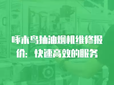 啄木鸟抽油烟机维修报价：快速高效的服务