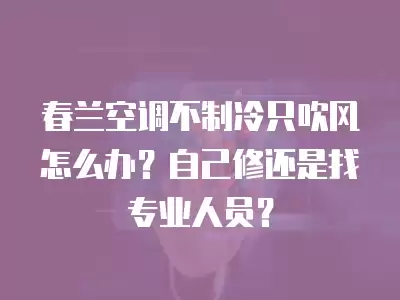 春兰空调不制冷只吹风怎么办？自己修还是找专业人员？