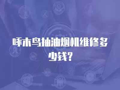 啄木鸟抽油烟机维修多少钱？