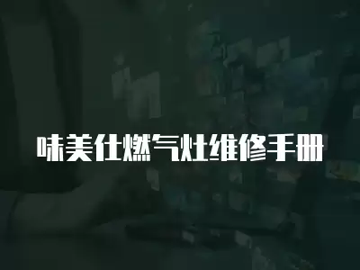 味美仕燃气灶维修手册电子版怎么用啊,味美仕燃气灶维修手册电子版怎么用