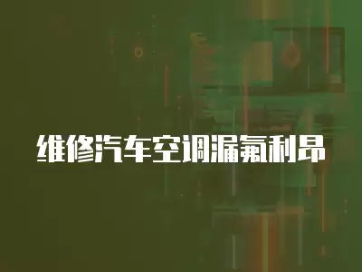 维修汽车空调漏氟利昂