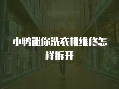 小鸭迷你洗衣机维修怎样拆开