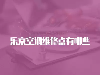 乐京空调维修点有哪些